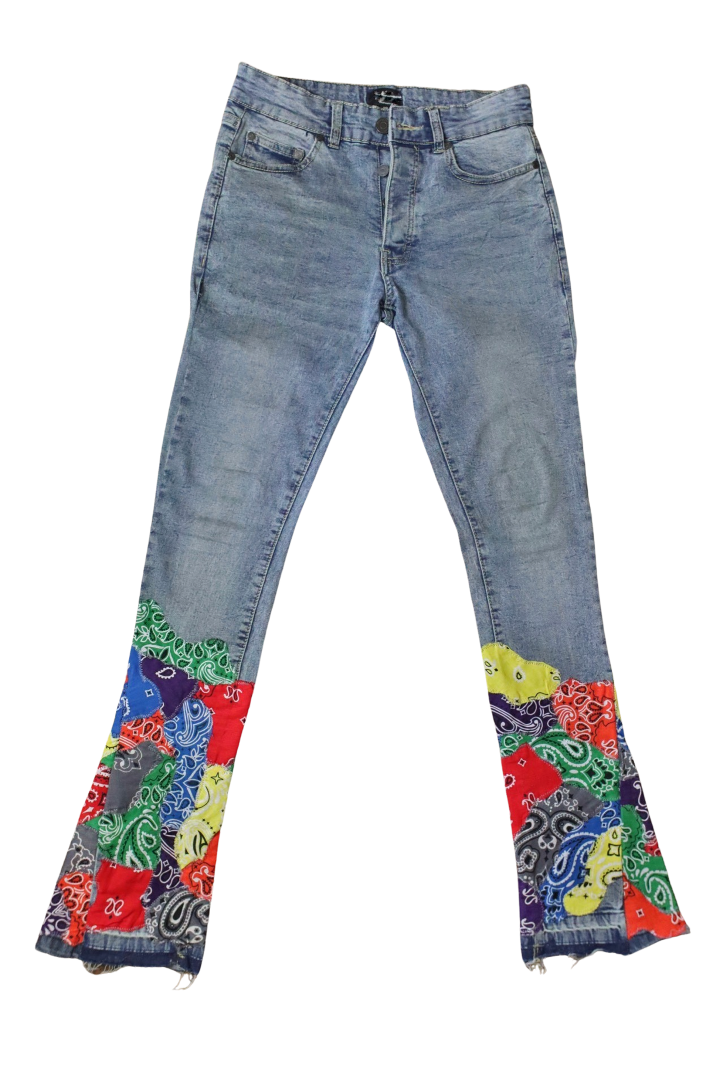 Bandana Print Skinny Denim
