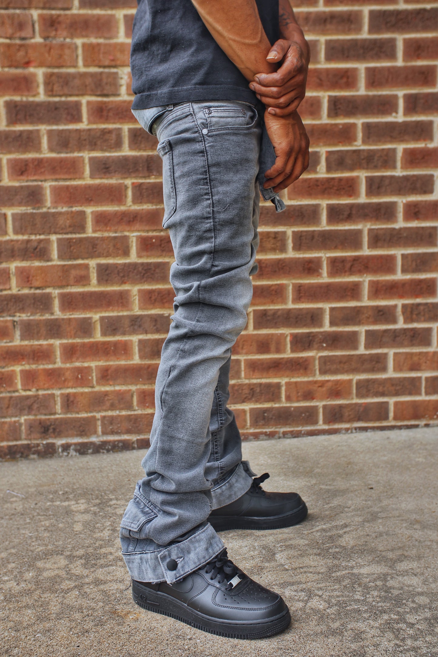 Ash Gray Pocket Denim