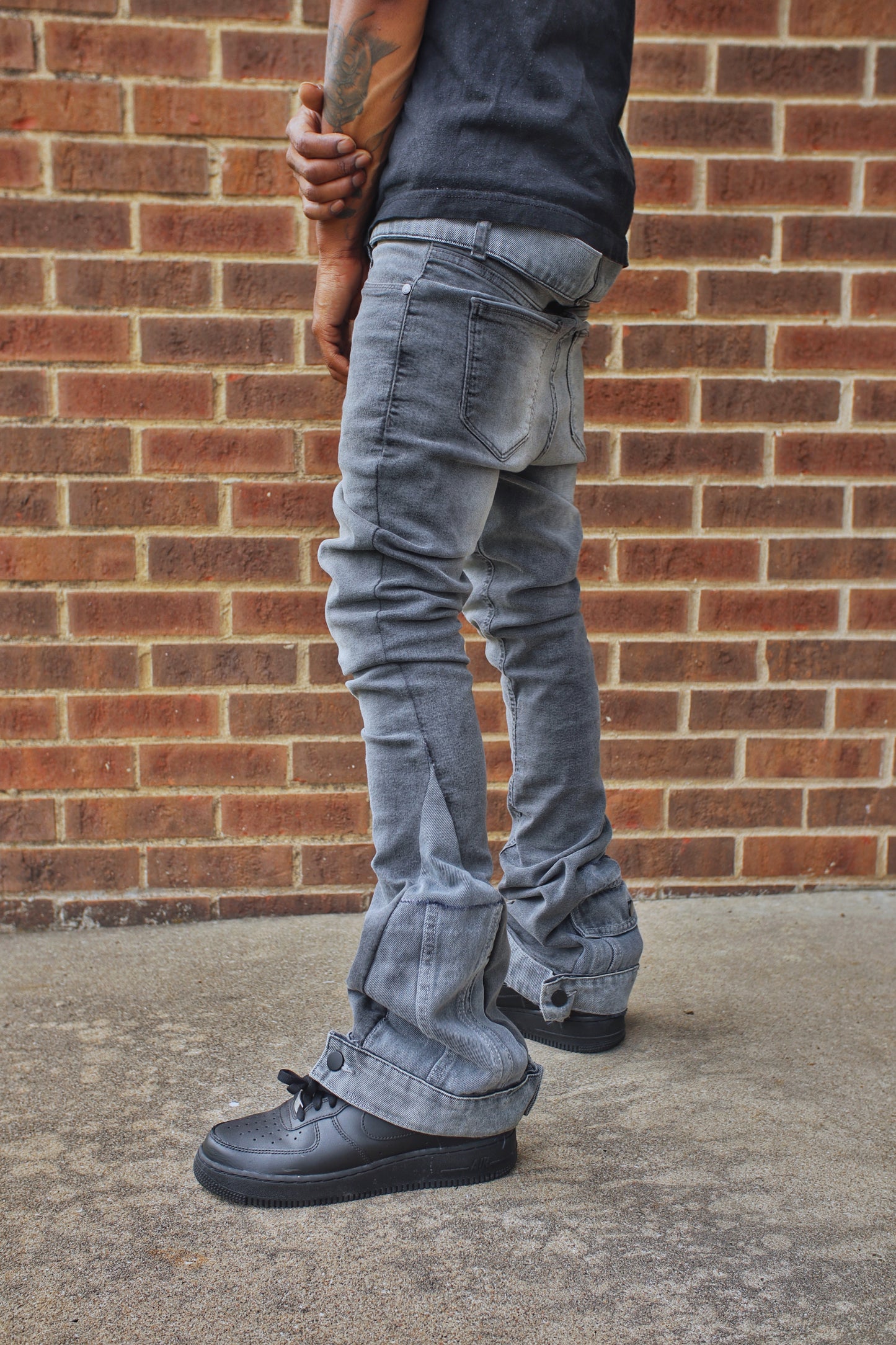 Ash Gray Pocket Denim